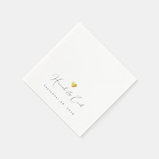 Elegant gesigneerde bruiloft servet (Hoek)