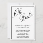 Elegant Geslacht Neutraal Zwart-wit Baby shower Kaart (Voorkant)