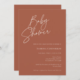 Elegant Geslacht Neutrale Boho Baby shower Invitat Kaart