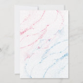 Elegant Geslacht Onthullen Kuststrand Zand Roze Bl Kaart (Achterkant)