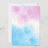 Elegant geslacht onthult eenvoudige script Waterve Kaart (Achterkant)