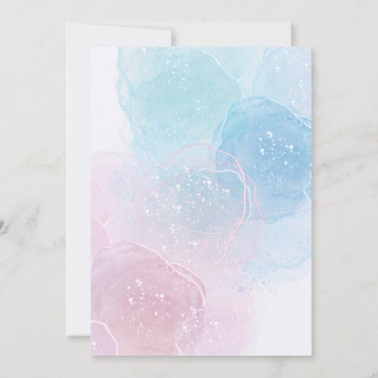 Elegant geslacht onthult Waterverf onder Zee bubbe Kaart (Achterkant)