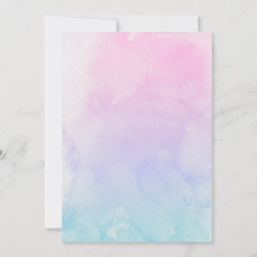 Elegant Geslacht Reveal Pastel Waterverf Japans Kaart (Achterkant)