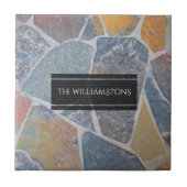 Elegant geslepen kobbleekstenen / decoratieve sten tegeltje (Voorkant)