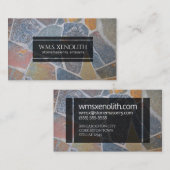 Elegant geslepen kobbleekstenen / decoratieve sten visitekaartje (Voorkant / Achterkant)