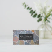 Elegant geslepen kobbleekstenen / decoratieve sten visitekaartje (Staand voorkant)