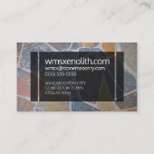 Elegant geslepen kobbleekstenen / decoratieve sten visitekaartje (Achterkant)