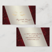 Elegant gesofisticeerd Modern, Bokeh, Lashes Visitekaartje (Voorkant / Achterkant)