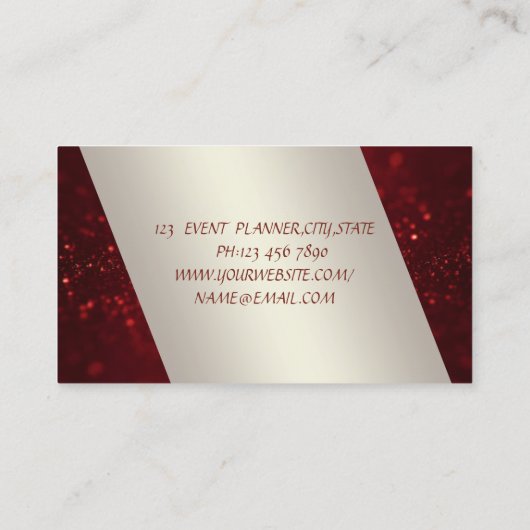 Elegant gesofisticeerd Modern, Bokeh, Lashes Visitekaartje (Achterkant)