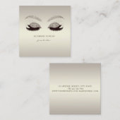 Elegant gesofisticeerd modern Glitter Faux Lashes Vierkante Visitekaartje (Voorkant / Achterkant)