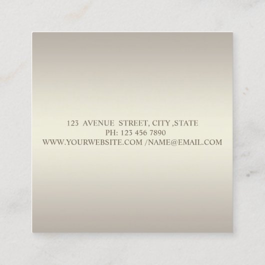 Elegant gesofisticeerd modern Glitter Faux Lashes Vierkante Visitekaartje (Achterkant)