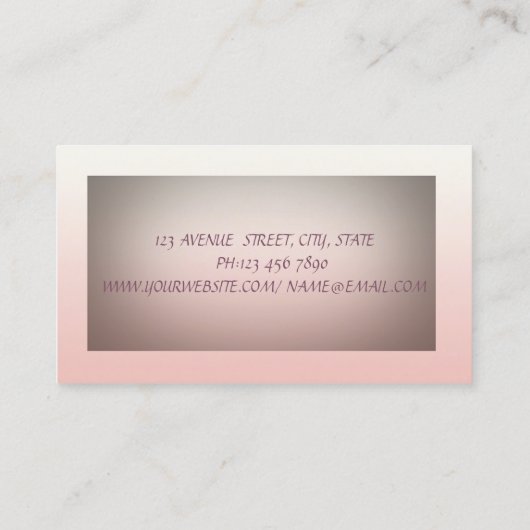 Elegant gesofisticeerd modern Glitter Faux Lashes Visitekaartje (Achterkant)