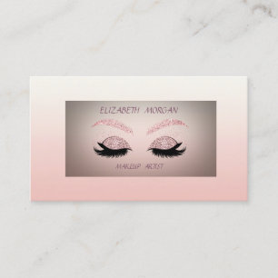 Elegant gesofisticeerd modern Glitter Faux Lashes Visitekaartje