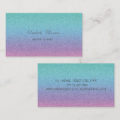 Elegant gesofisticeerd modern modern Glitter Ombre Visitekaartje (Voorkant / Achterkant)