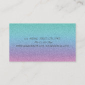Elegant gesofisticeerd modern modern Glitter Ombre Visitekaartje (Achterkant)