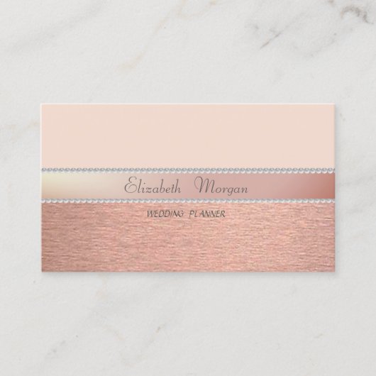 Elegant gesofisticeerd modern, parels visitekaartje (Voorkant)