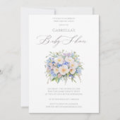 Elegant gesophisticeerd bloemig Baby shower Kaart (Voorkant)