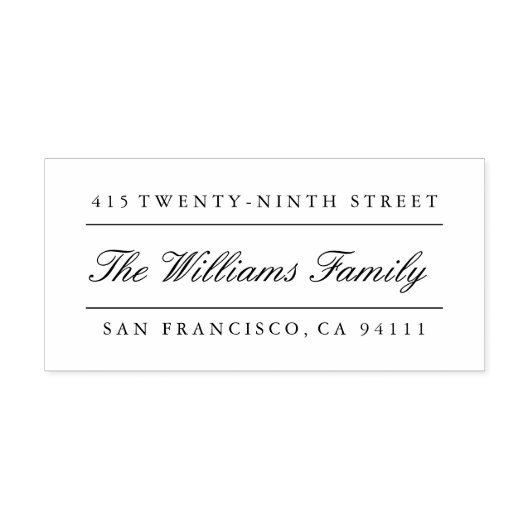 Elegant Gesplitst Adres zelf-Inking het Adres van  Zelfinktende Stempel (Design)