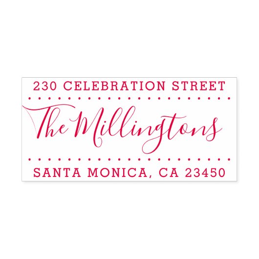 Elegant Gesplitst Adres zelf-Inking het Adres van  Zelfinktende Stempel (Design)