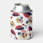 Elegant gestileerd Hibiscus Flowers Ornament Blikjeskoeler (Blikje Voorkant)