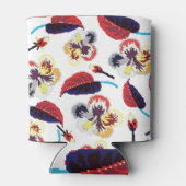 Elegant gestileerd Hibiscus Flowers Ornament Blikjeskoeler (Achterkant)