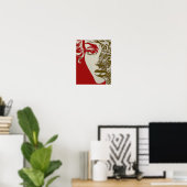 Elegant gestileerd vrouwenportret poster (Thuiskantoor)