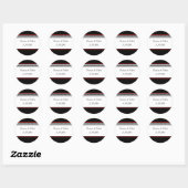 Elegant gestippelde rode accentzegels / Stickers (Vel)