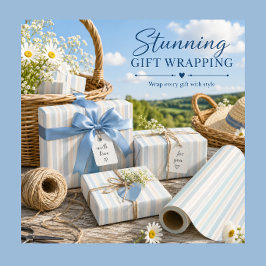 Elegant gestreept cadeauverpakkings papierrol met cadeaupapier