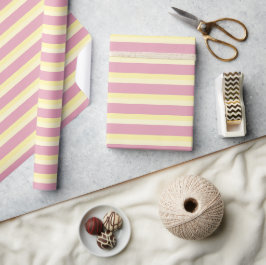 Elegant gestreept pastel inpakpapier
