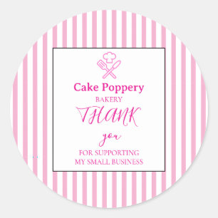 Elegant gestreept ronde sticker