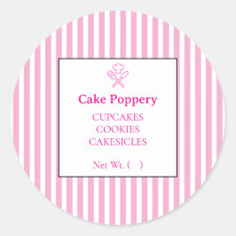 Elegant gestreept ronde sticker