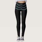 Elegant gestreepte golvende lijnen leggings (Voorkant)