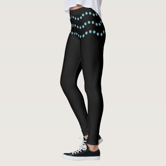 Elegant gestreepte golvende lijnen leggings (Links)