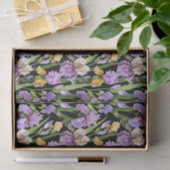 elegant getild Iris floreel patroon Tissuepapier (Geschenk)