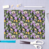 elegant getild Iris floreel patroon Tissuepapier (Craft)