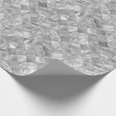 elegant getild zilverpatroon met kerst cadeaupapier (Hoek)