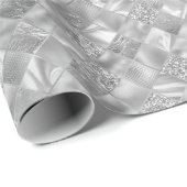 elegant getild zilverpatroon met kerst cadeaupapier (Rol Hoek)