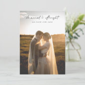 Elegant Getrouwd & Bright Pas getrouwd Foto Kerst Feestdagenkaart (Staand voorkant)