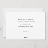 Elegant Getrouwd en Vrolijk Foto Pas getrouwd Kers Feestdagenkaart (Achterkant)