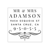 Elegant Getrouwd Paar Mr & Mrs Retouradres Rubberstempel (Afrduk)