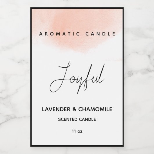 Elegant Geurkaarsetiket Voedselcontainer Etiket (Enkel label)