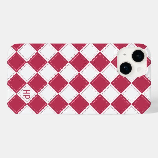 Elegant gevarieerd tegelpatroon [aangepaste kleur] Case-Mate iPhone case (Achterkant (horizontaal))