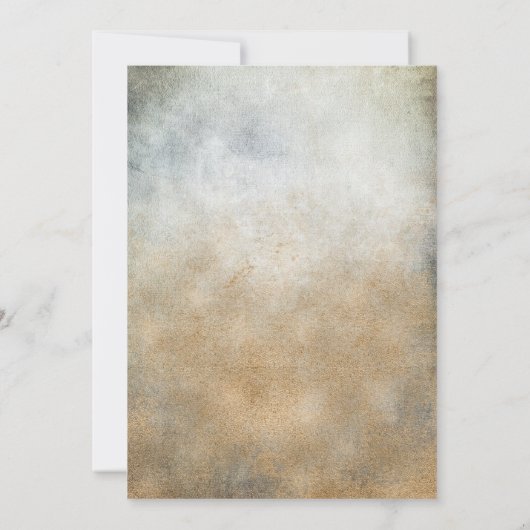 Elegant geverfd koper Bridal Shower Invitation Kaart (Achterkant)