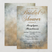 Elegant geverfd koper Bridal Shower Invitation Kaart (Voorkant / Achterkant)