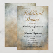 Elegant geverfd koperen repetitie binnenste uitnod kaart (Voorkant / Achterkant)