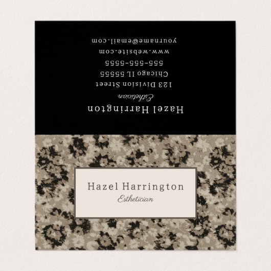 Elegant gevouwen Visitekaartje Modern Abstract (Buitenkant ongevouwen)