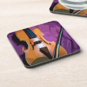 Elegant geweld tegen Paarse zijde, 6 plastic Onder Bier Onderzetter (Linkerzijde)