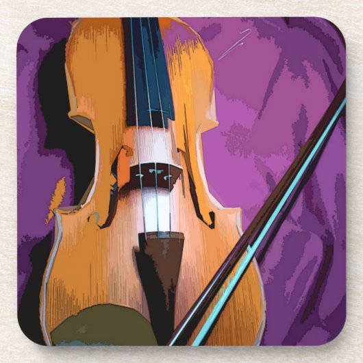 Elegant geweld tegen Paarse zijde, 6 plastic Onder Bier Onderzetter (Voorkant)