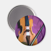 Elegant geweld tegen Paarse zijde, ronde magneet (Voorkant / Achterkant)