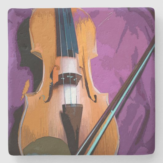 Elegant geweld tegen Paarse Zijde, Steene Onderzet Stenen Onderzetter (Voorkant)